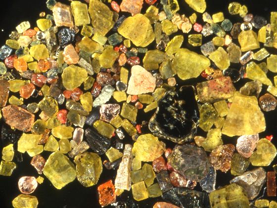 Ausgelesene Schwerminerale Holzbach